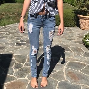 LF CARMAR distressed skinny jeans
